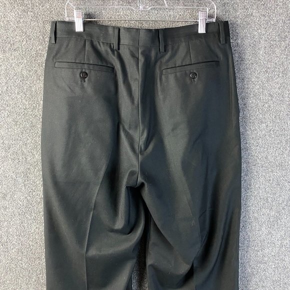 Louis Raphael Tailored Dress Pants 34/30 Men's Polyester Wool Adults Black - Picture 7 of 9